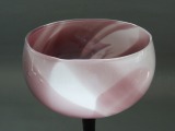 Glass vase on the leg h 25 cm