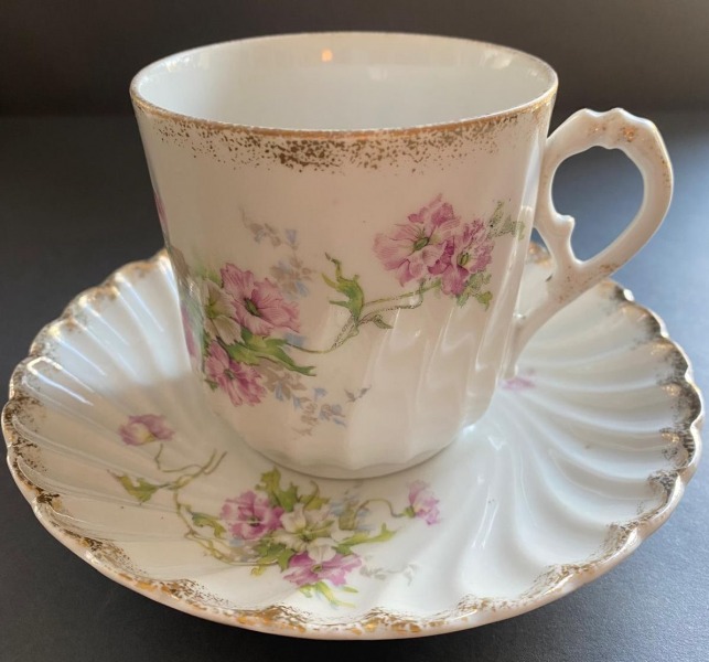 Cup/saucer, porcelain, De Fuisseaux Baudour