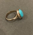 Кольцо с бирюзой, серебро 925, 3,67.gr