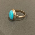 Кольцо с бирюзой, серебро 925, 3,67.gr
