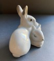 Hares, porcelain, 9x12 cm