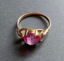 Gold ring with ruby