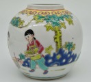 Китайская вазочка, ручная роспись, h 10 cm