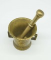 Mortar and pestle, 19th century, bronze, h 11 cm