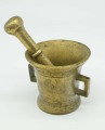 Mortar and pestle, 19th century, bronze, h 11 cm