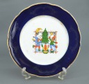 Porcelain plate Christmas. Author Beatrice Kārkliņa. Diameter 24 cm