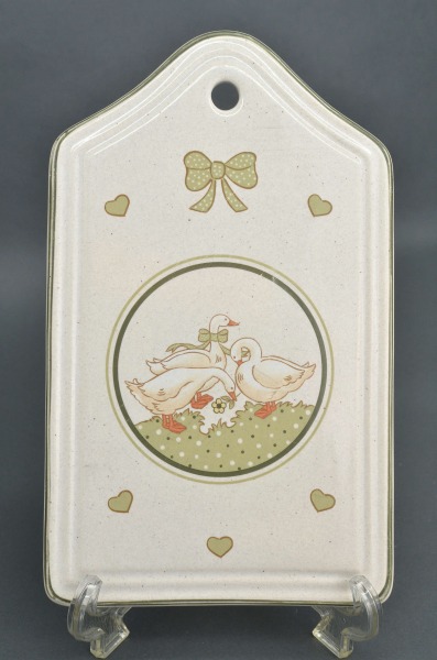 Cheese board. Geese.  Porcelain. Pfalzkeramik. Germany