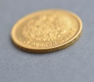 Gold 5 ruble coin. Russian Empire 1898.