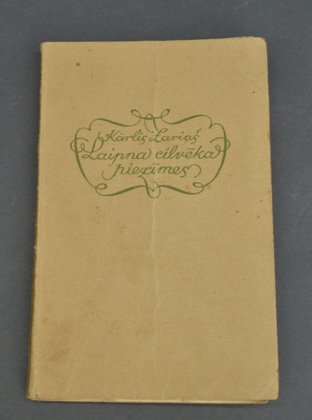 Grāmata Laipna cilvēka piezīmes. Kārlis Lariņš. Izdevējs Zelta ābele.