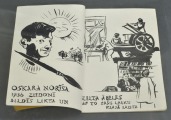Grāmata Ziedonī. Oskara norīša zīmēta novele. Izdevējs Zelta ābele. 1936