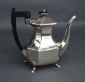 Silver-plated teapot. England. Height 21 cm