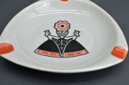 Ashtray with a folk girl. RPR. Diameter 12 cm