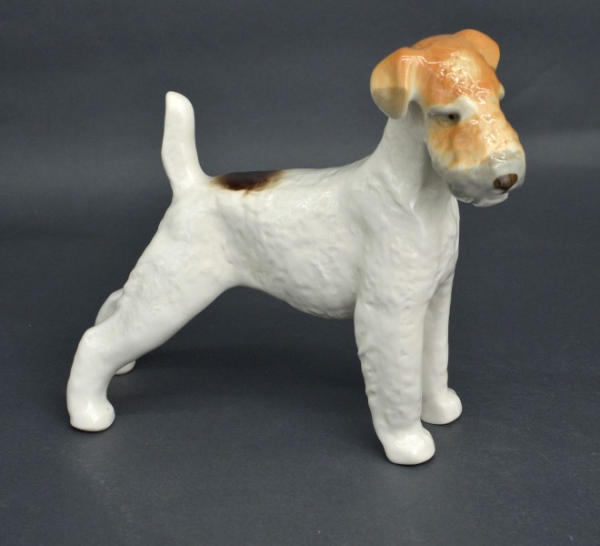 Porcelāna figūra terjers. LFZ. PSRS. 17x19 cm