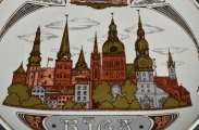 Porcelain plate Riga. RPR. Diameter 24.5 cm