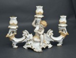 Porcelain candlestick. Europe. 19x28x12 cm
