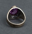 Серебряное кольцо с розовым камнем