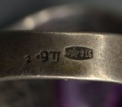 Серебряное кольцо с розовым камнем