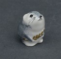 Porcelain figurine Mouse with golden ear. Height 4 cm