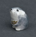 Porcelain figurine Mouse with golden ear. Height 4 cm