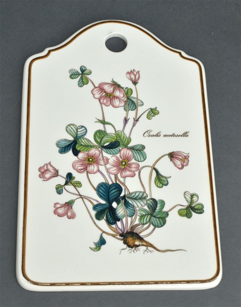 Сырная тарелка. Willeroy-Bosh, Botanica. Германия. Ручная роспись. Фарфор. 22x14 см