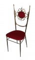 Krēsls Chiavari no misiņa Hollywood Regency stilā