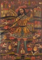Saint Isidore the labourer. Oil on canvas. 82,5x60 cm. Cuzco School