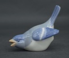 Porcelān figūriņa Zilais putniņš. Gžeļ