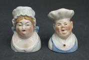 Porcelāna garšvielu trauciņi Pavārs ar pavāri. Vācija. Jessen.
