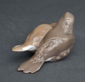 Divi porcelāna zvirbuļi pelēks Bing and Grundhal. Dānija.  6x11,5cm