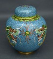 Ķīniešu emaljētas bronzas garšvielu trauks ar Drakonu. 20 gs. vidus. 21x18 cm