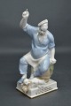 Porcelāna figūra Pavārs un kaķis. Polonskas mākslinieciskās keramikas rūpnīca. 1956-1970. 24,5 cm.