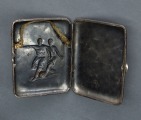 Portsigārs ar futbolistiem. 1960. PSRS. 10,5x8 cm.