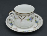 Tsarist Kuznetsov cup and saucer for tea. 6x7 cm. 14 cm