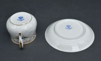 Tsarist Kuznetsov cup and saucer for tea. 6x7 cm. 14 cm