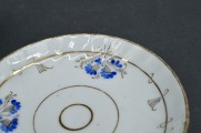 Tsarist Kuznetsov with blue flower for coffee. 4x7 cm. 12 cm.