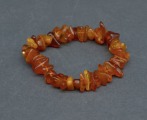 Amber bracelet on rubber