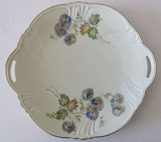 Jessen Riga Ivory - porcelain plate with flowers D 28 cm