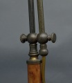 Art Nouveau lamp with glass dome. H 50 cm