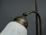 Art Nouveau lamp with glass dome. H 50 cm