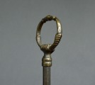 Art Nouveau lamp with glass dome. H 50 cm
