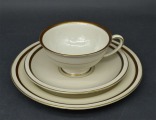 Kuznetsov trio. Ivory porcelain. 5.5 cm, 15.5 cm, 19.5 cm