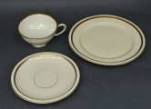 Kuznetsov trio. Ivory porcelain. 5.5 cm, 15.5 cm, 19.5 cm