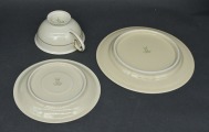 Kuznetsov trio. Ivory porcelain. 5.5 cm, 15.5 cm, 19.5 cm