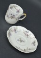 Limoges and Bavaria cup and saucer. 6 cm and 11 cm