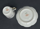 Limoges and Bavaria cup and saucer. 6 cm and 11 cm