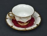 Meisene cup and saucer. 5 cm and 12.5 cm