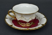 Meisene cup and saucer. 5 cm and 12.5 cm