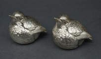 Metal spice jars, birds. 6.5 cm