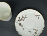Porcelain coffee cup with saucer "Forest Branch", painting by L. I. Ľebedinska, shape &quo