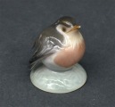 Porcelain bird. Robin. Denmark 4.5 cm